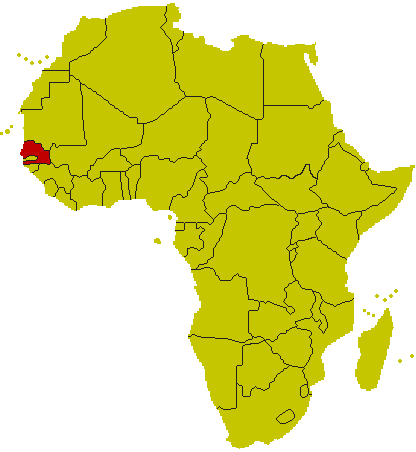 Karte Senegal